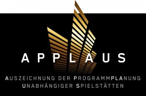 APPLAUS Logo: Auszeichnung der Programmplanung unabhängiger Spielstätten